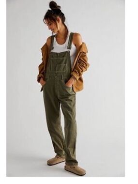 We The Free Ziggy overalls in green denim. Perfect condition. Size medium.